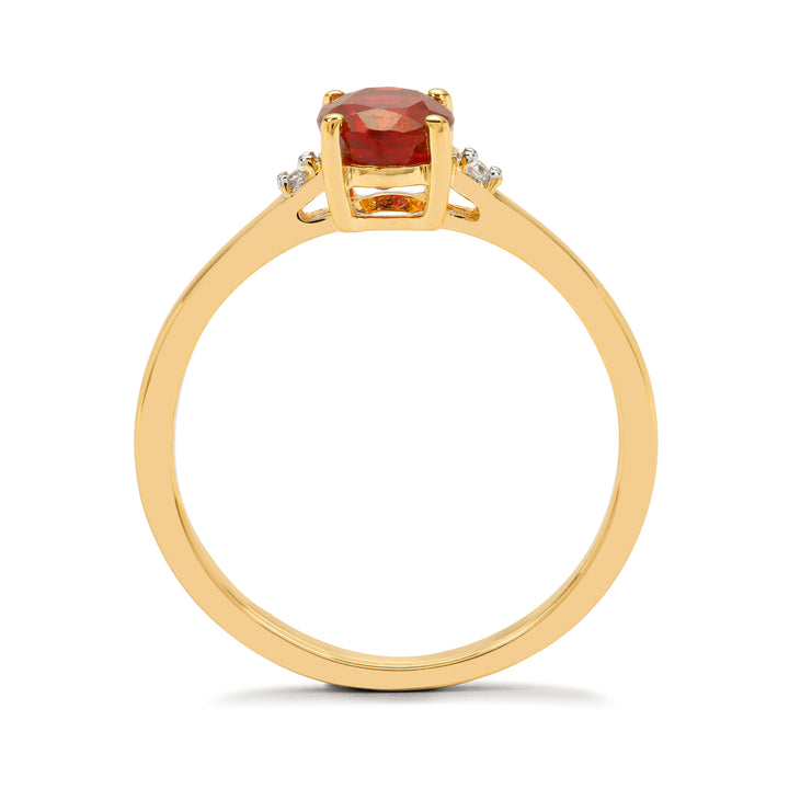 Classic Gold Ring with Ruby and Diamond(ESNK10)