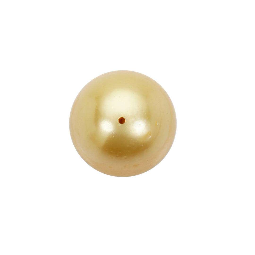 Golden South Sea Pearl Full Drilled 13mm 16.30 Carats