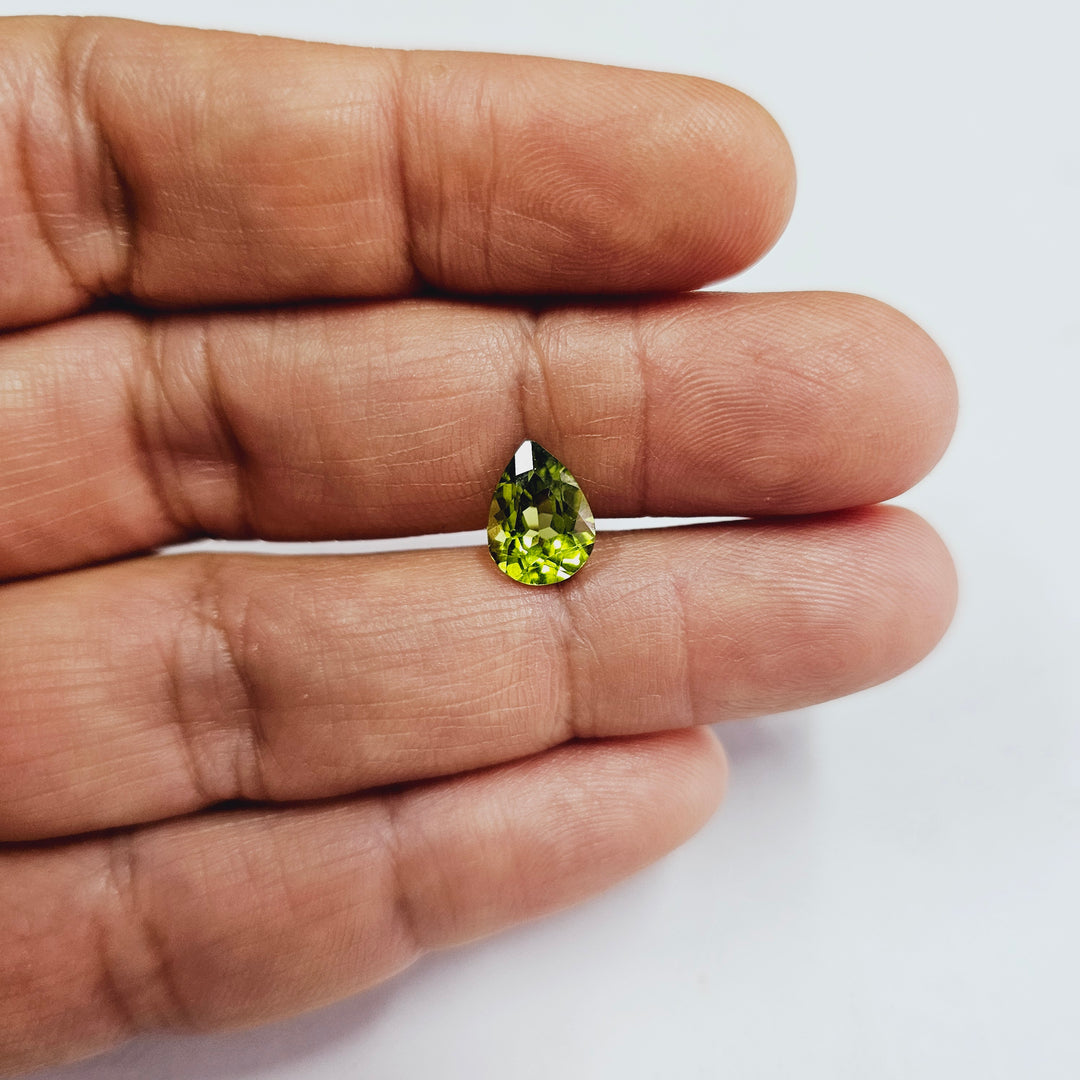 Certified Peridot Pear 2.43 Carats