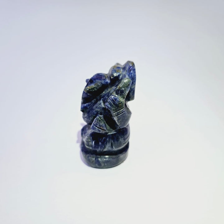 Lapis Lazuli Ganesha Statue Natural Gemstone Handmade | Health and Wealth