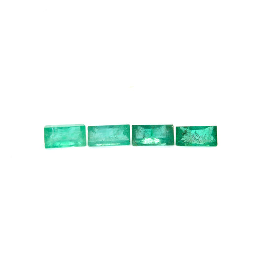 3Pc Lot Emerald (Baguette 4x2mm) 0.30 Carats