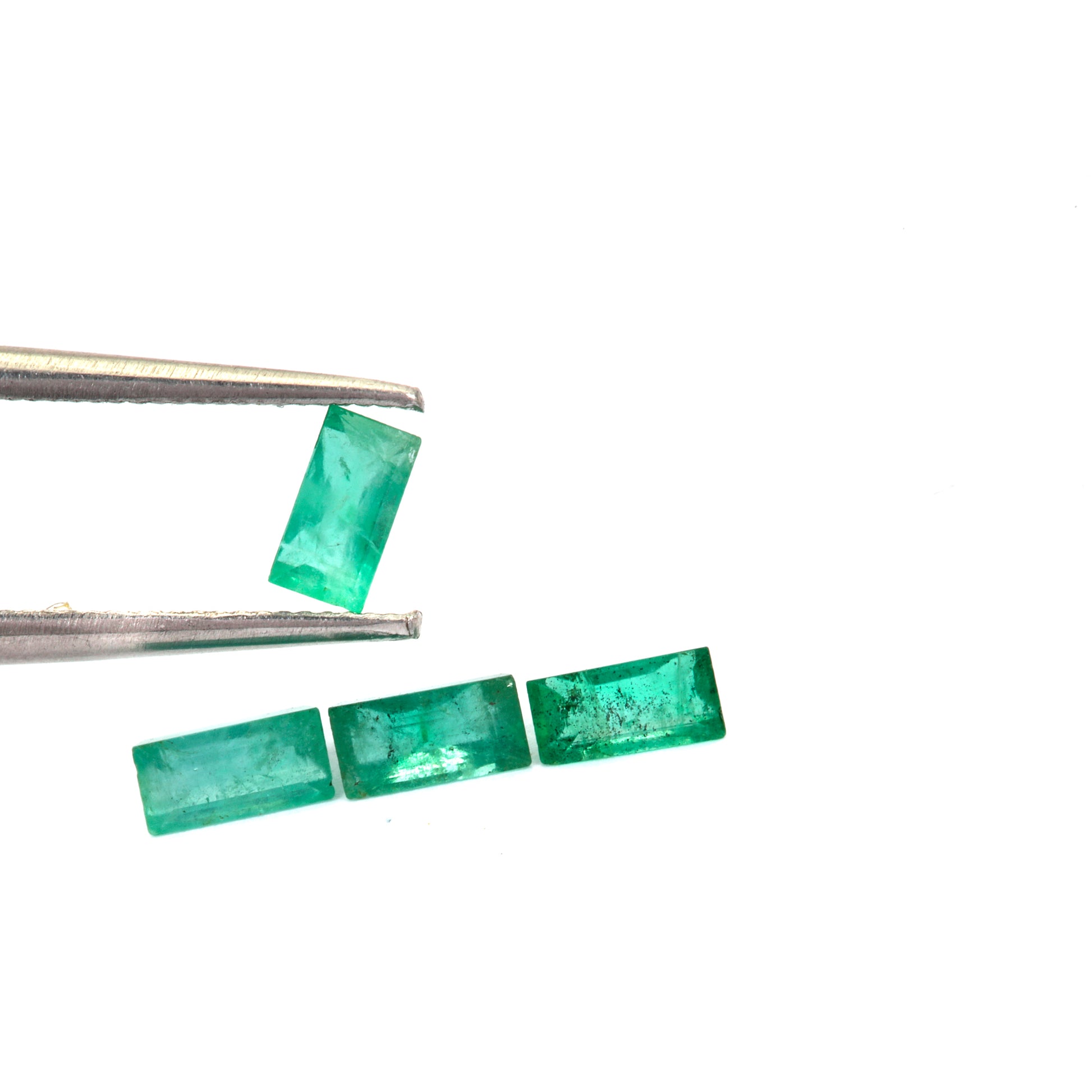 3Pc Lot Emerald (Baguette 4x2mm) 0.30 Carats