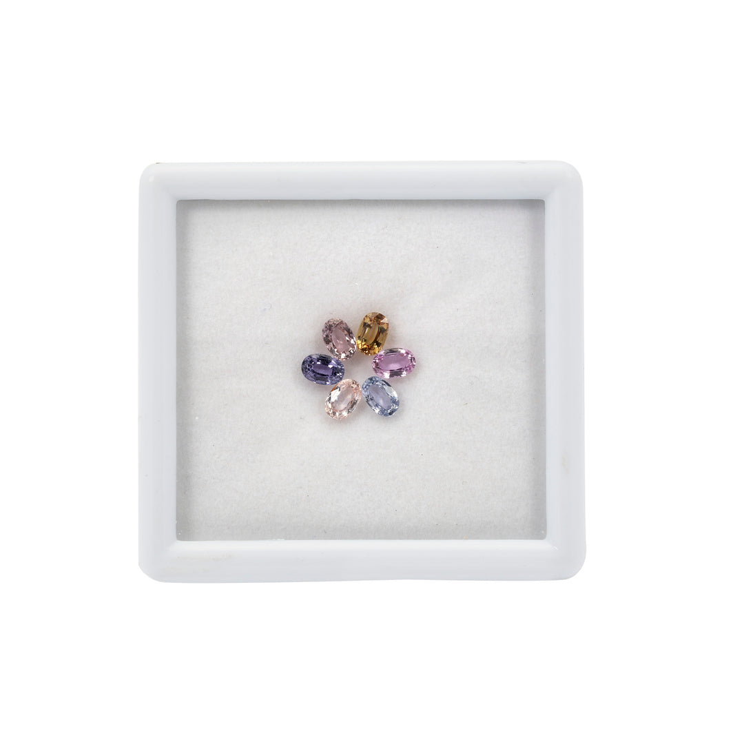 3.90 Cts. Multi Sapphire (6 Pieces) Gemstone Set