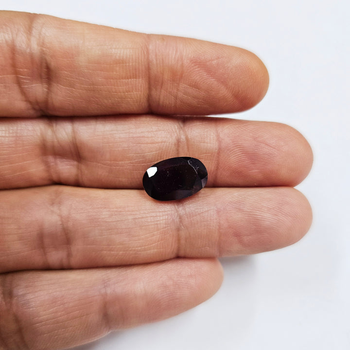 Certified Black Hessonite (Kala Gomed) 7.68 Cts (8.45 Ratti) GJZI14