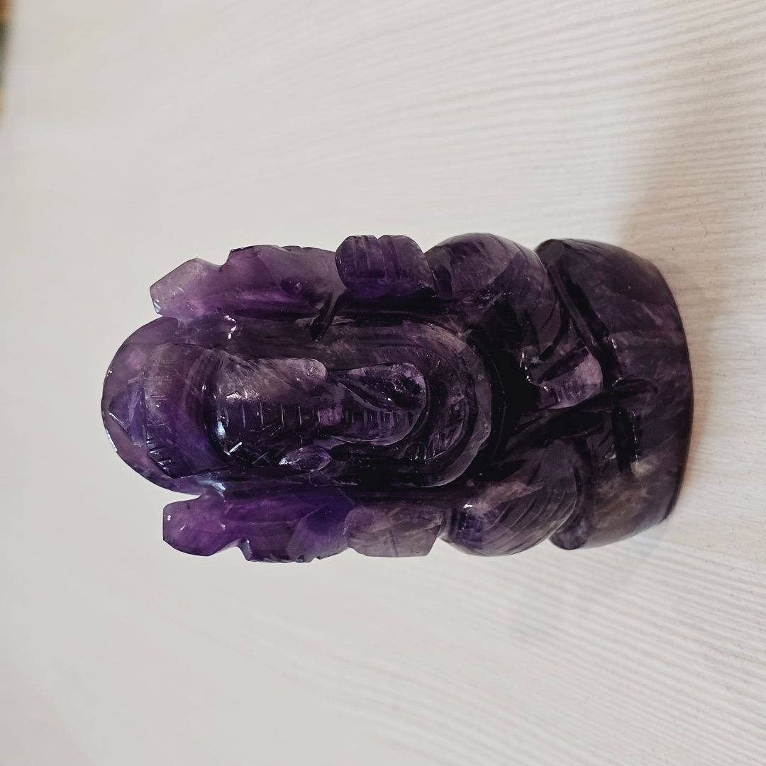 Amethyst Ganesha Idol | Prosperity Ganesha Figure | Statue Luck Wealth