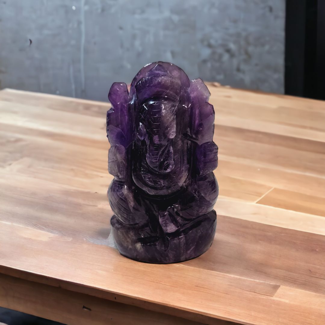 Amethyst Ganesha Idol | Prosperity Ganesha Figure | Statue Luck Wealth