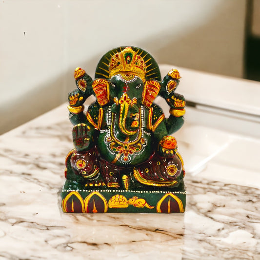 Green Aventurine Ganesha Idol