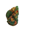 Green Aventurine Ganesha Painted Natural Gemstone Idol