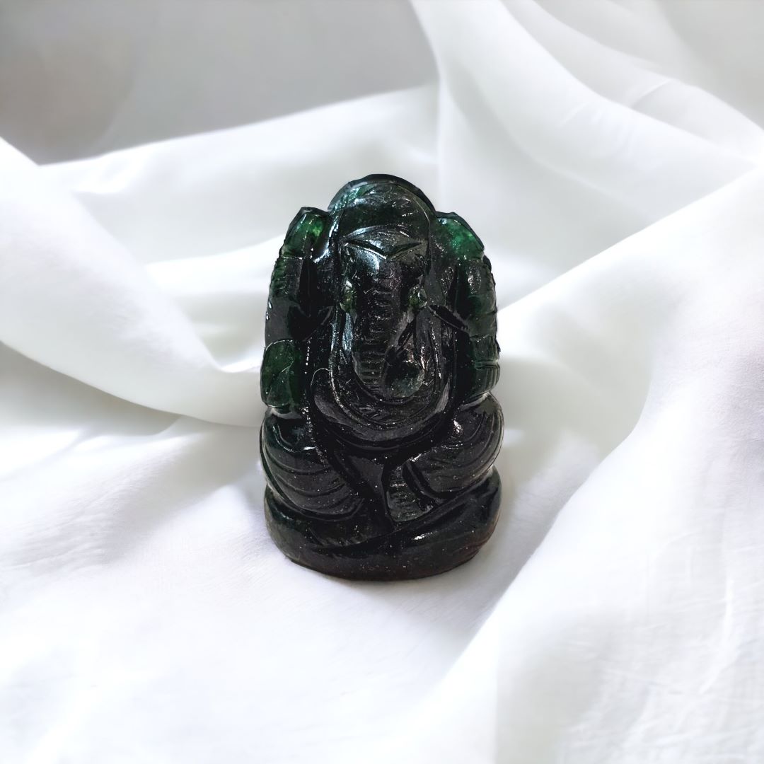 Green Aventurine Ganesha Idol