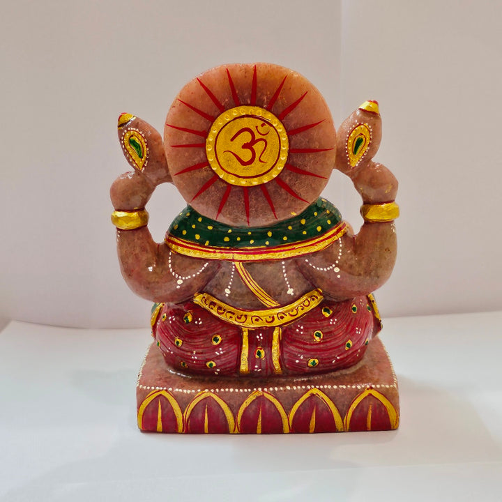 Rose Quartz Ganesha Idol