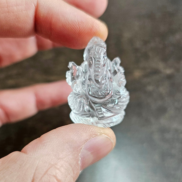 Natural Sphatik Ganesh-1 inch approx.