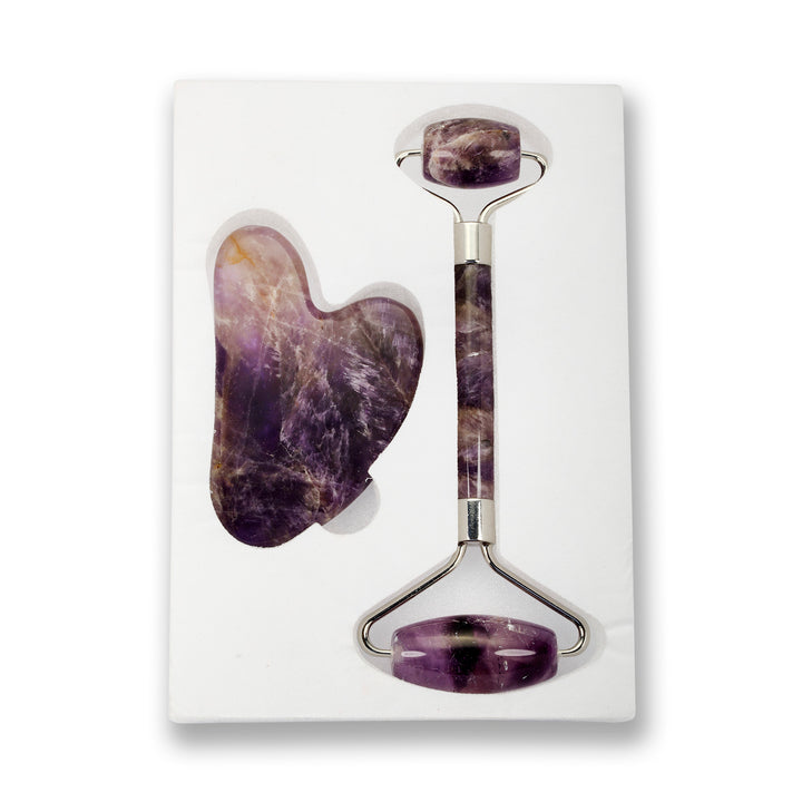 Amethyst Gua Sha and Face Roller Combo