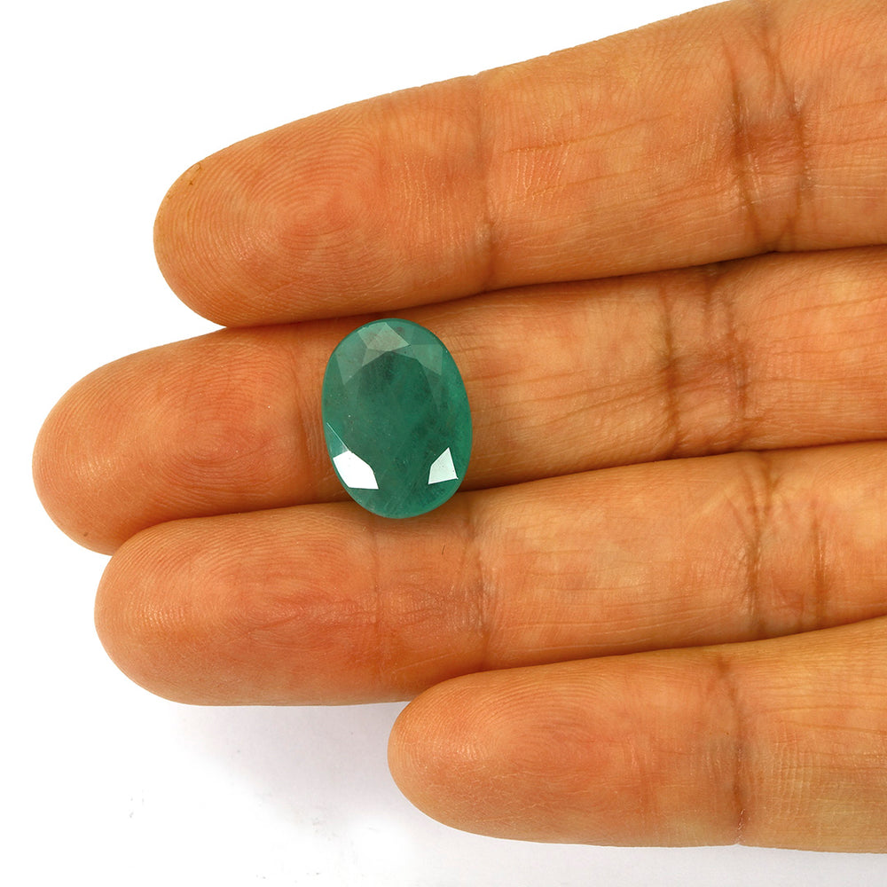 Certified Zambian Emerald (Panna)-9.41 Carats (10.35 Ratti) Zambia, SKU: HIZI34