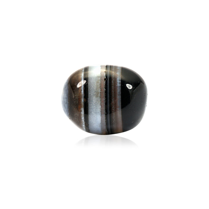 Sulemani Hakik (Black Agate) 13.65Cts. (15.02 Ratti)