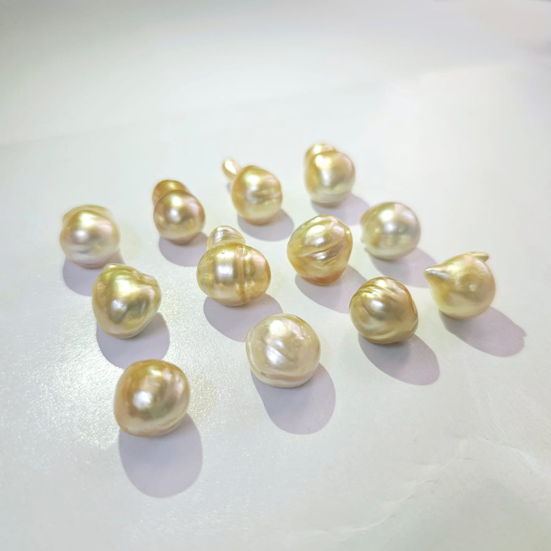 13-14mm Golden South Sea Pearl Baroque Undrilled Australia HLCI52