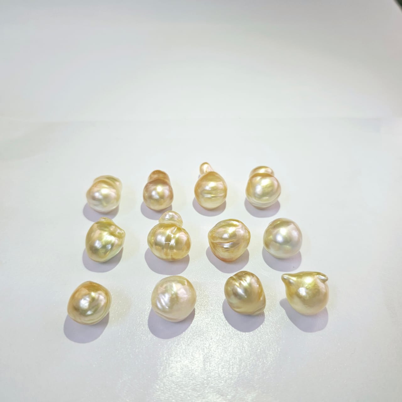 13-14mm Golden South Sea Pearl Baroque Undrilled Australia HLCI52