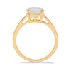 Radiant Opal Diamond and 14k Gold Ring(HXNK28)
