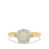 Radiant Opal Diamond and 14k Gold Ring(HXNK28)