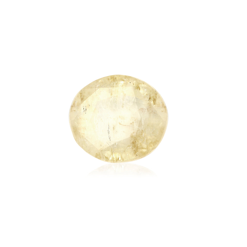 Certified Yellow Sapphire-7.38 Carats (8.11 Ratti) Sri Lanka (Ceylon), SKU: HYZI03