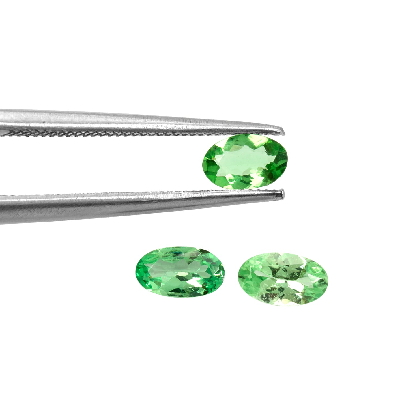 2Pc Lot Tsavorite Garnet (Oval 5x3mm) 0.30 Carats IAWM19