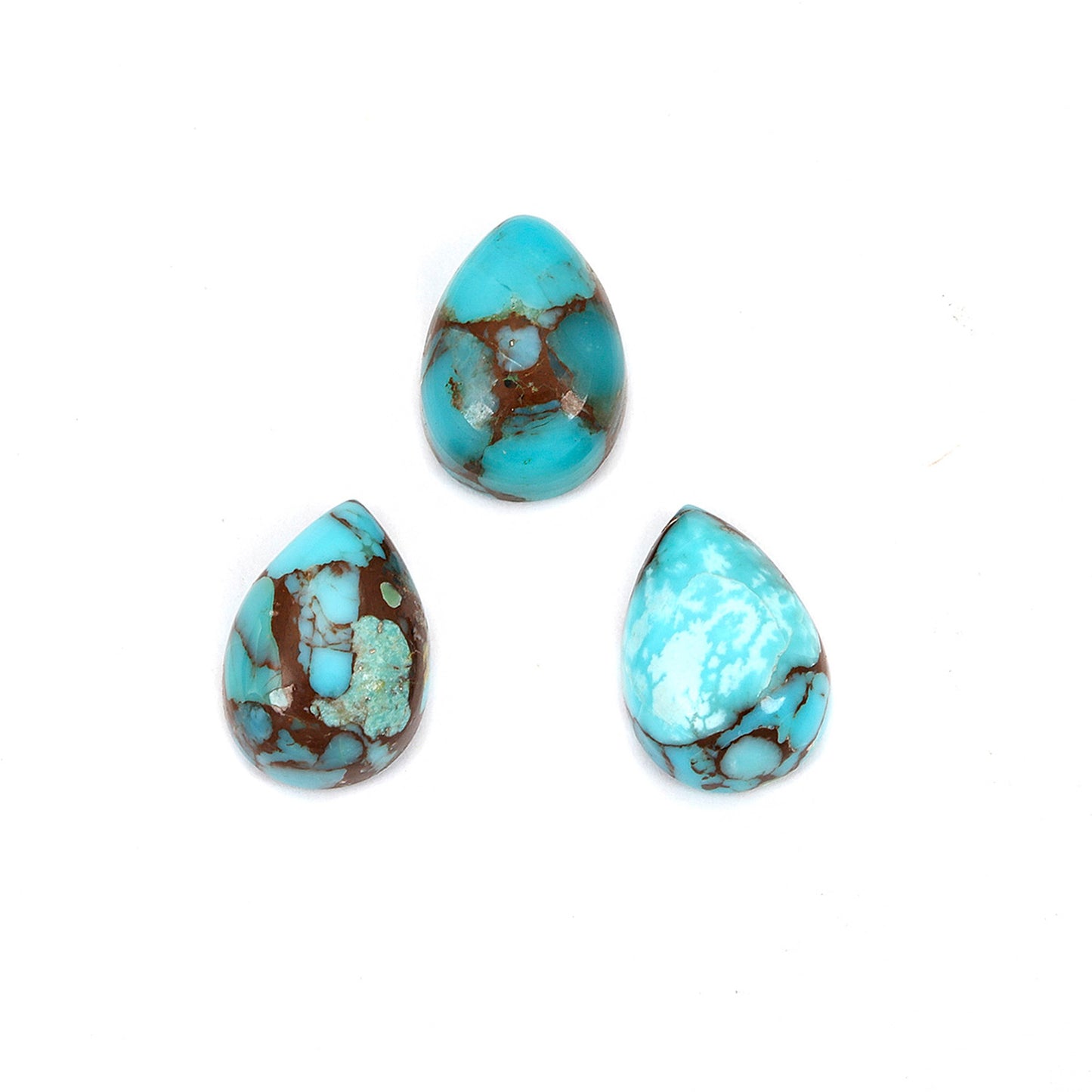 3Pc Lot Egyptian Turquoise 10x7mm 6.00 Carats
