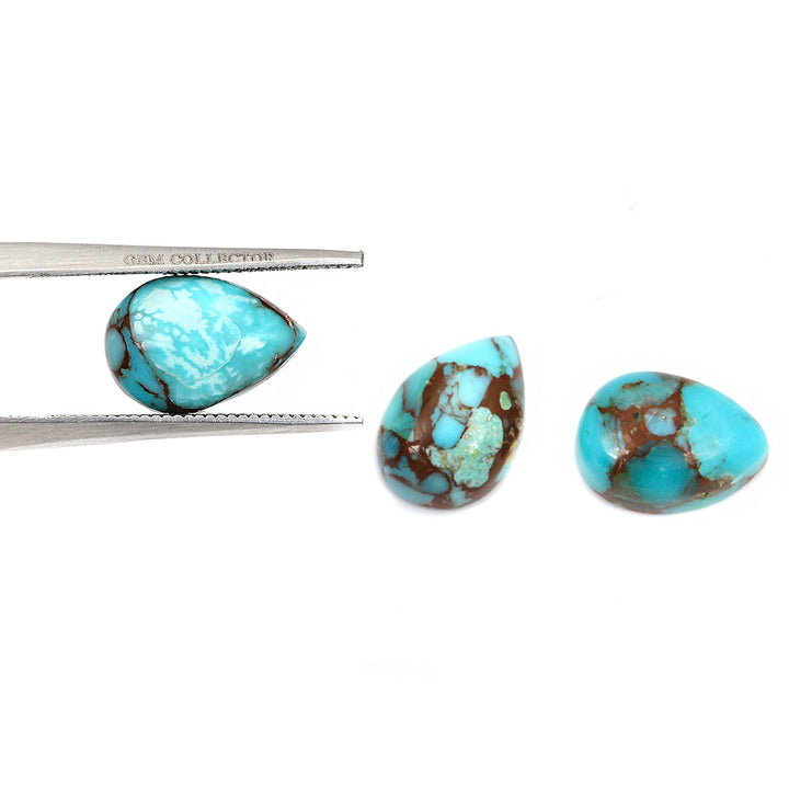 3Pc Lot Egyptian Turquoise 10x7mm 6.00 Carats
