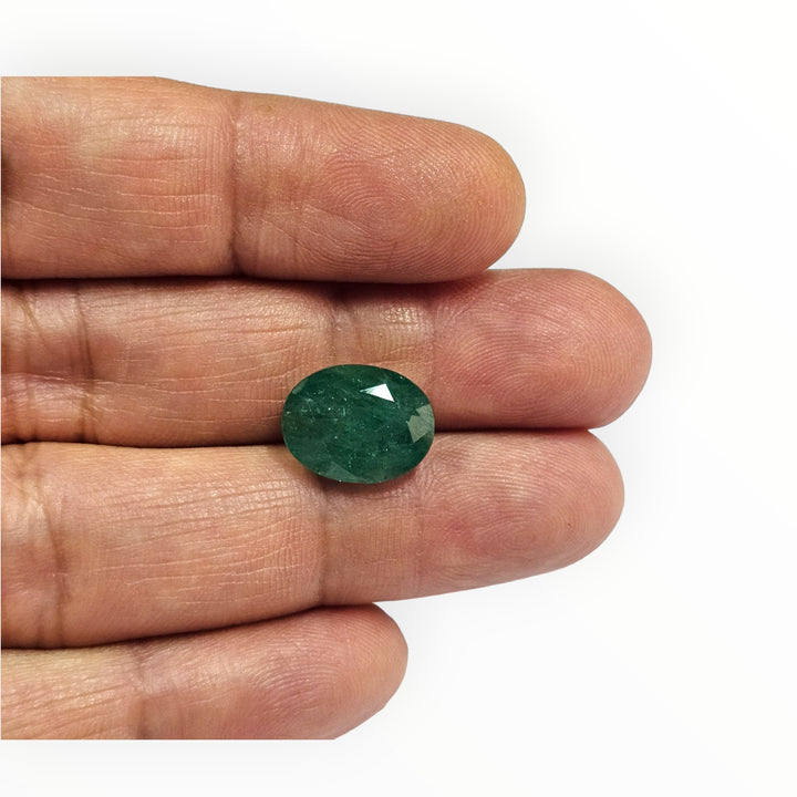 Certified Zambian Emerald (Panna)-7.00 Carats (7.70 Ratti) Zambia, SKU:IH0320