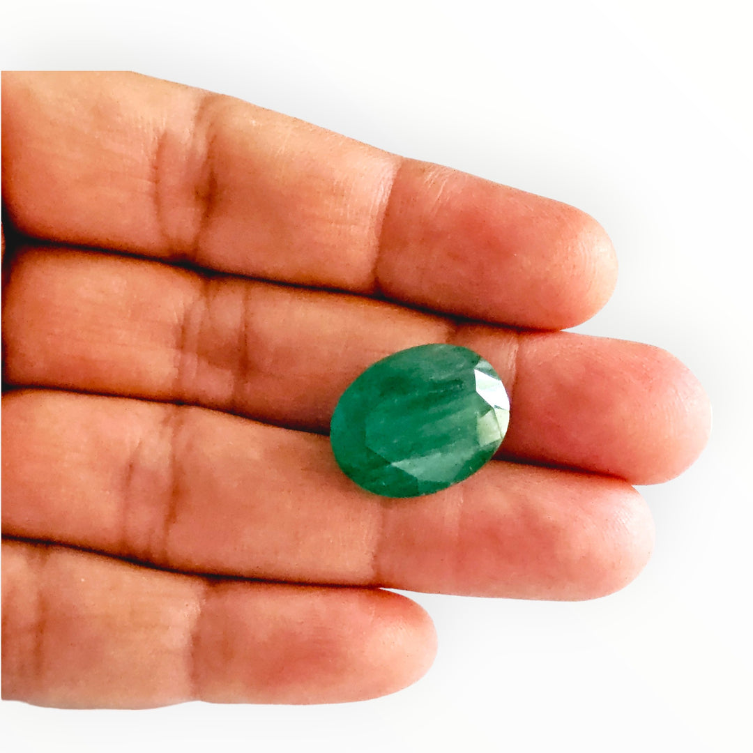 Certified Emerald (Panna)-20.54 Carats (22.59 Ratti) Zambia, SKU:J0306