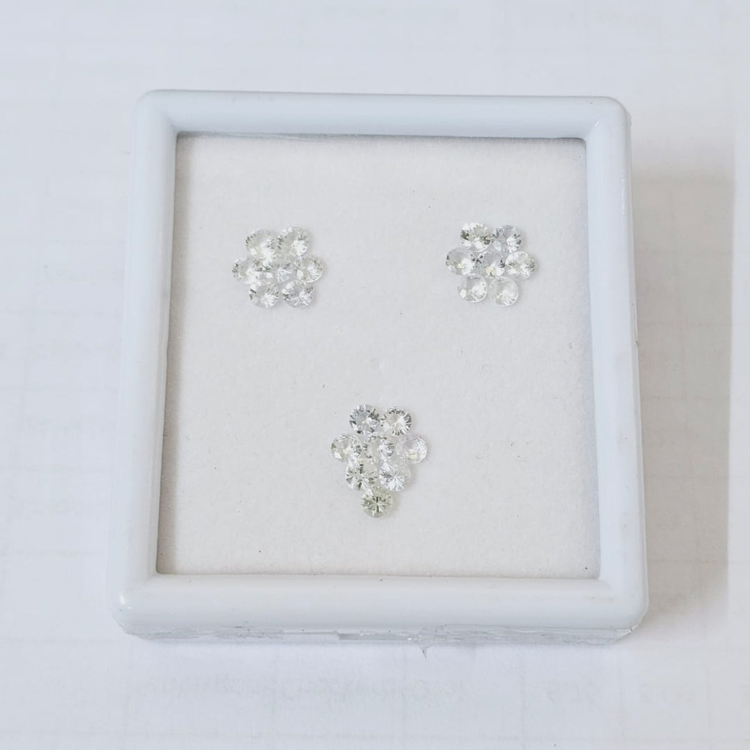 18.00 Cts. White Sapphire (24 Pieces) Gemstone Set