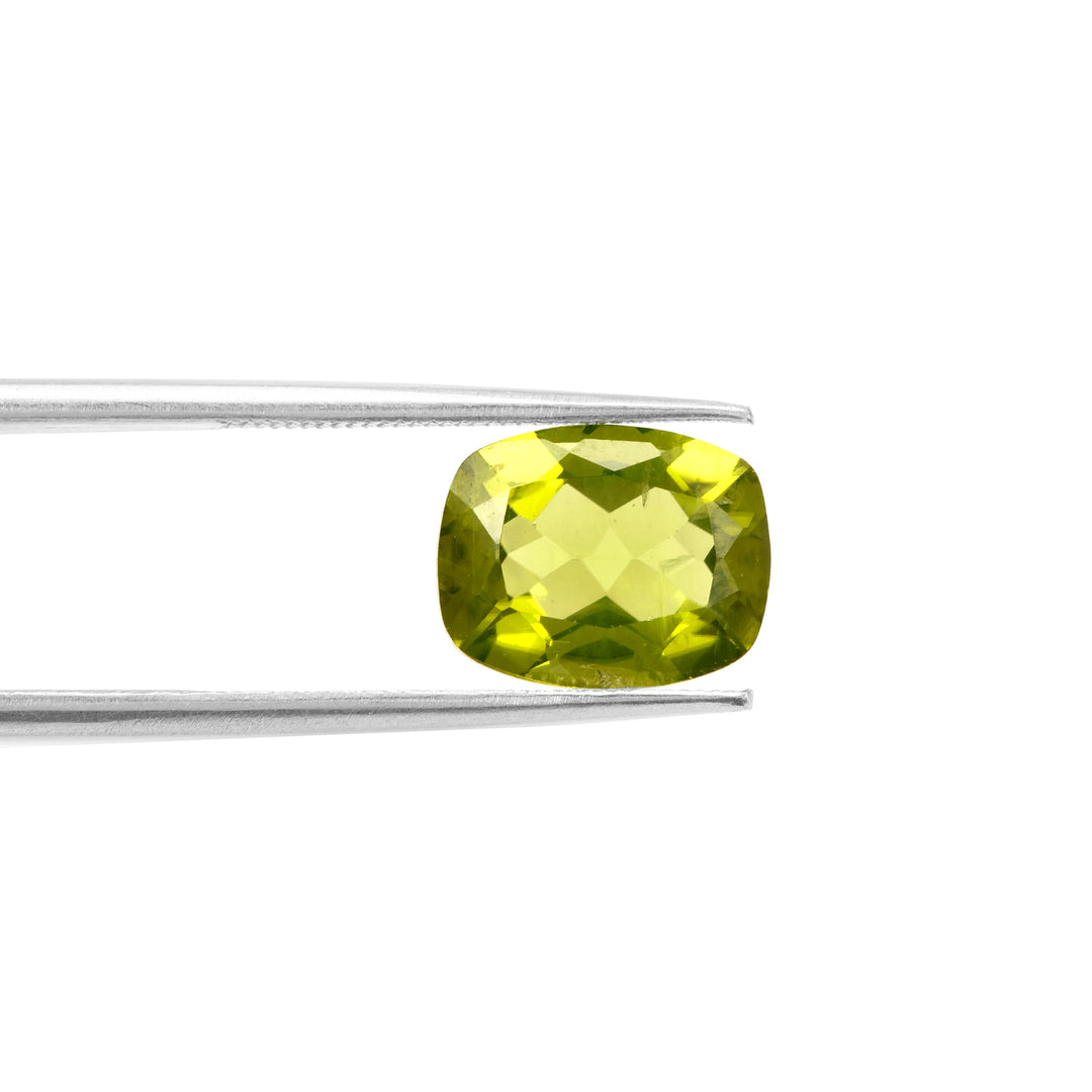 Certified Peridot Cushion 2.62 Carats