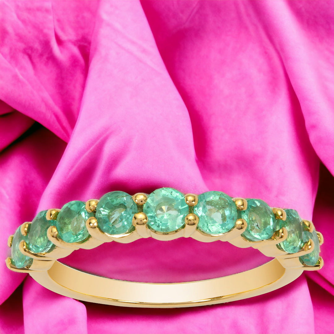 Emerald and Diamond Ring in 14KY Gold(INNK59E)