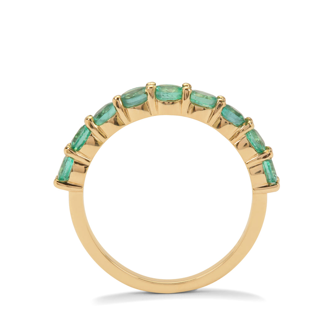 Emerald and Diamond Ring in 14KY Gold(INNK59E)