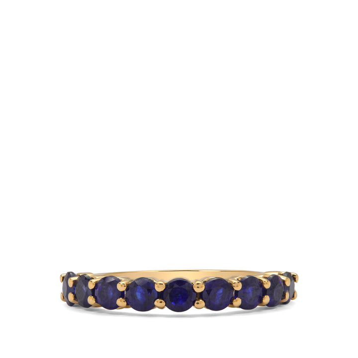 Classic Gold Ring with Blue Sapphire (INNK59)