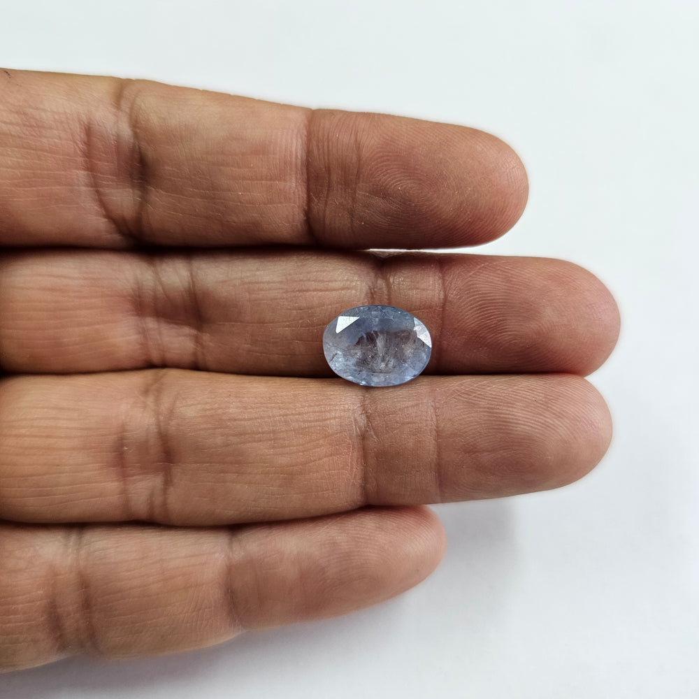 Certified Blue Sapphire-8.03 Carats (8.83 Ratti) Sri Lanka (Ceylon), SKU:IOZI09