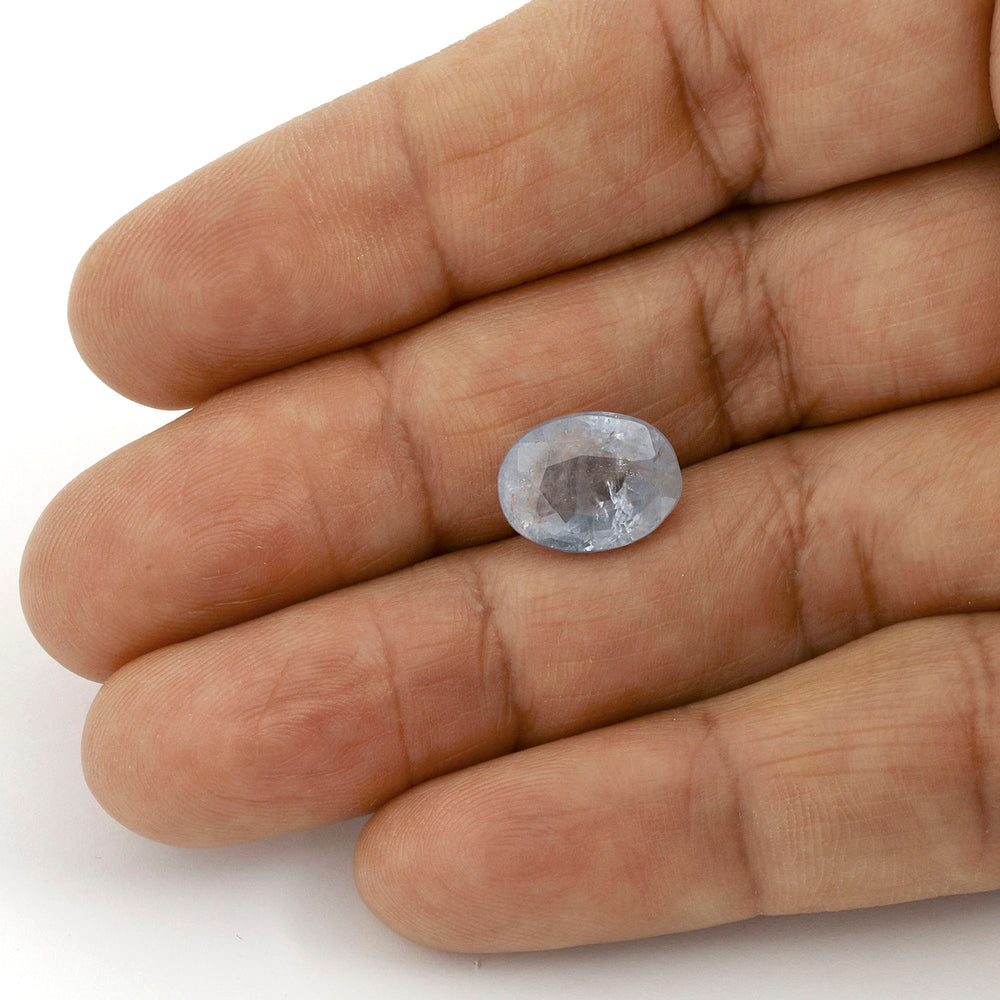 Certified Blue Sapphire-8.03 Carats (8.83 Ratti) Sri Lanka (Ceylon), SKU:IOZI09