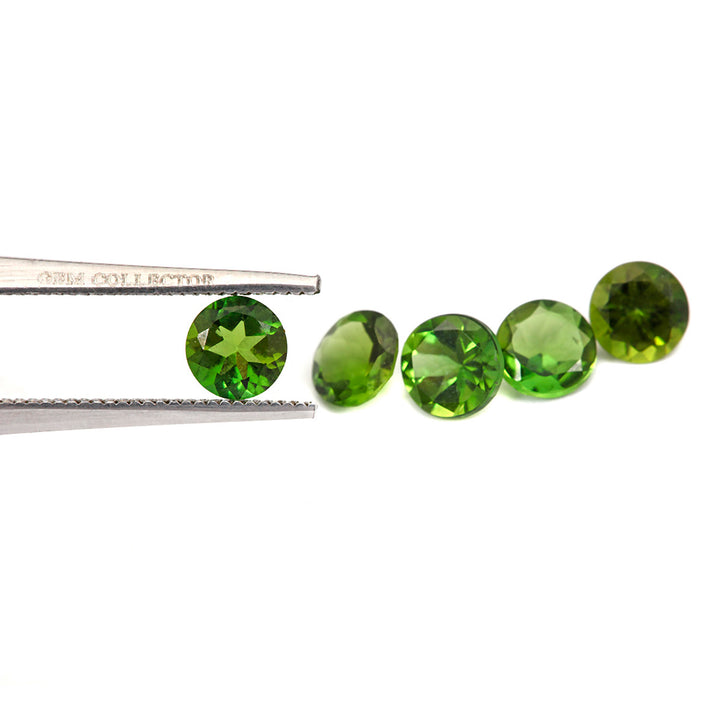 5Pc Lot Chrome Tourmaline 4.50mm 2.00 Carats