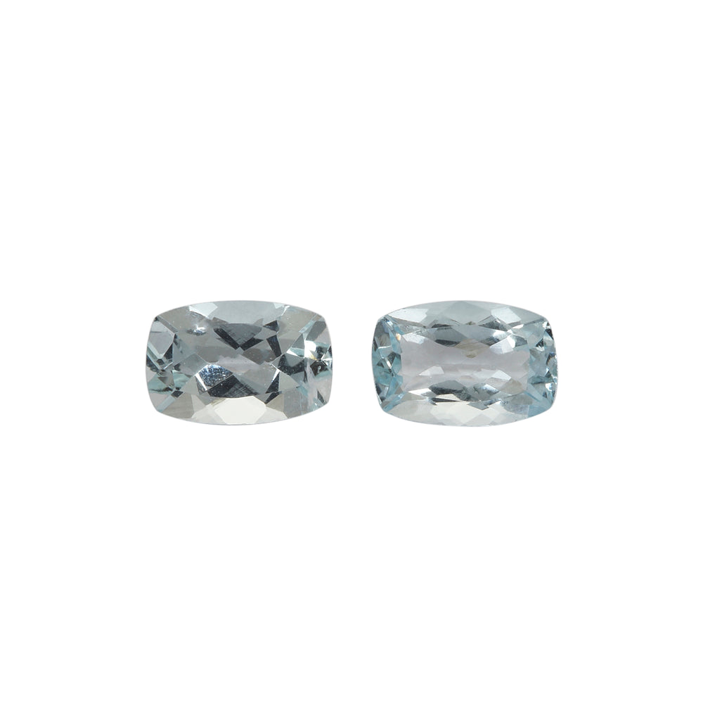 2Pc Lot Aquamarine 6x4mm 0.60 Carats
