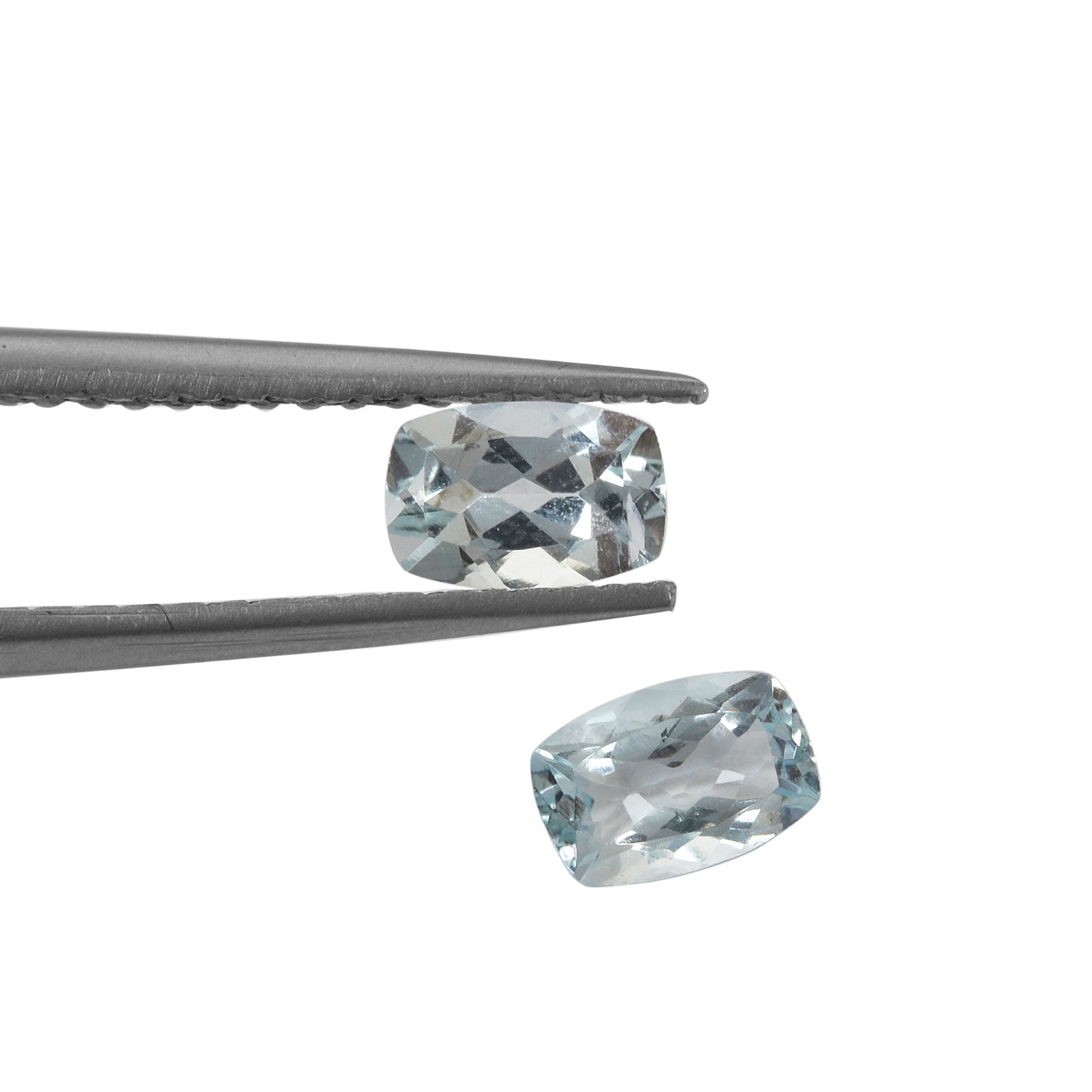 2Pc Lot Aquamarine 6x4mm 0.60 Carats