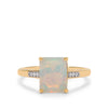 Whispering Opal and Diamond Ring in 14k Gold(ISNK35)