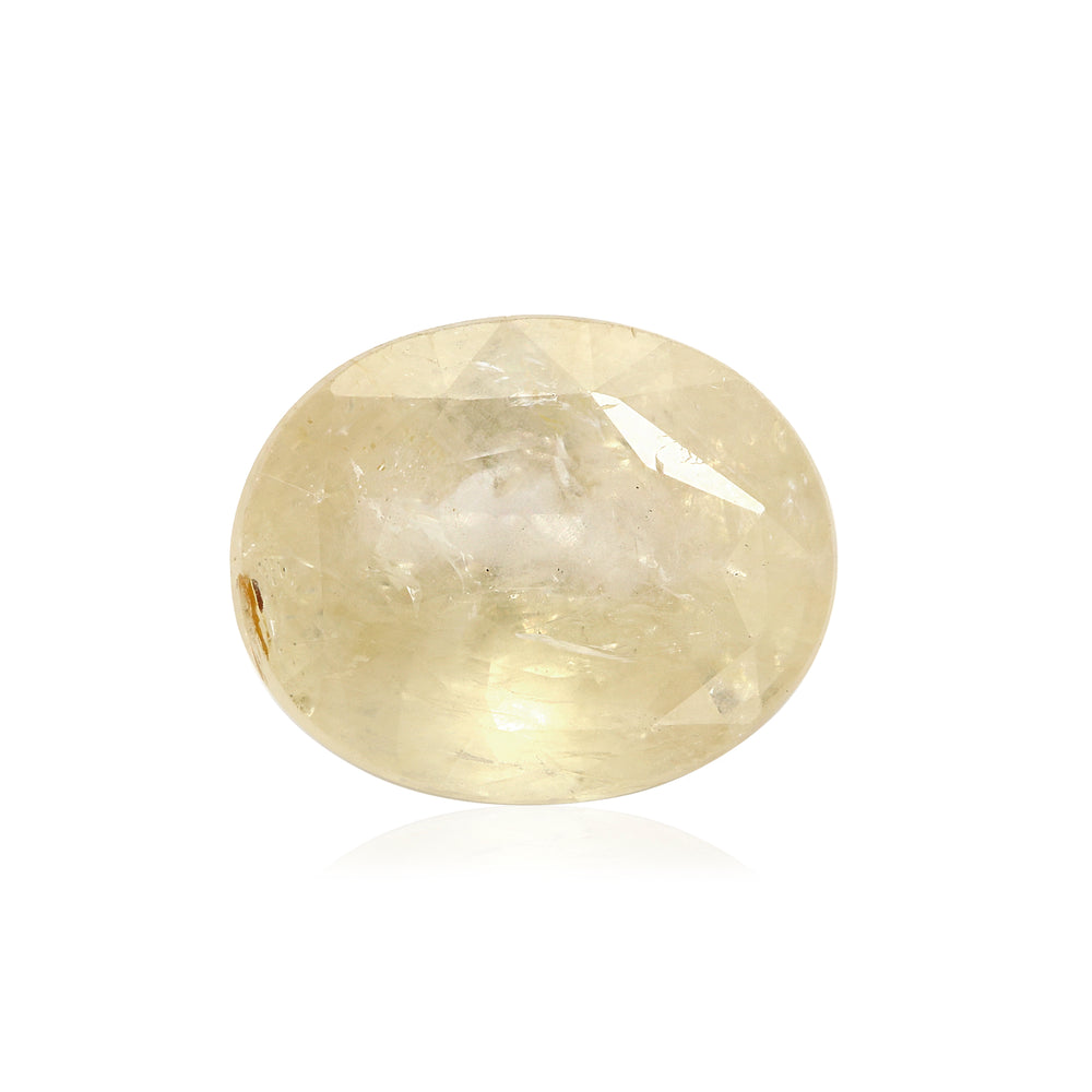 Certified Yellow Sapphire -10.12 Carats (11.13 Ratti) Sri Lanka (Ceylon), SKU:LSZI59