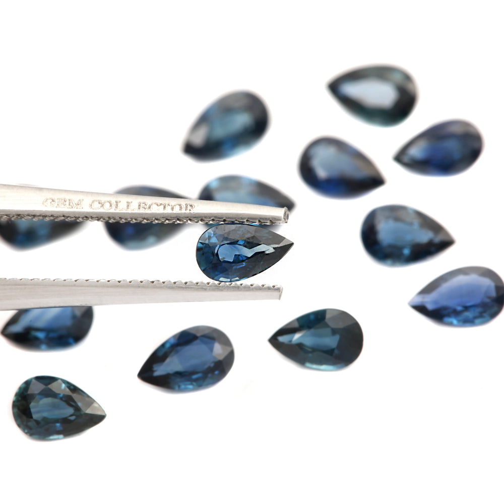 2Pc Lot Australian Parti Sapphire 5x3mm 0.40 Carats JBWV80