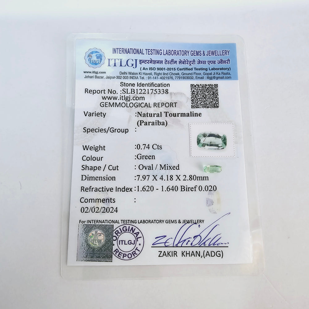 Paraiba Tourmaline 8x4mm-0.65 Carats Mozambique, SKIU-JEG268