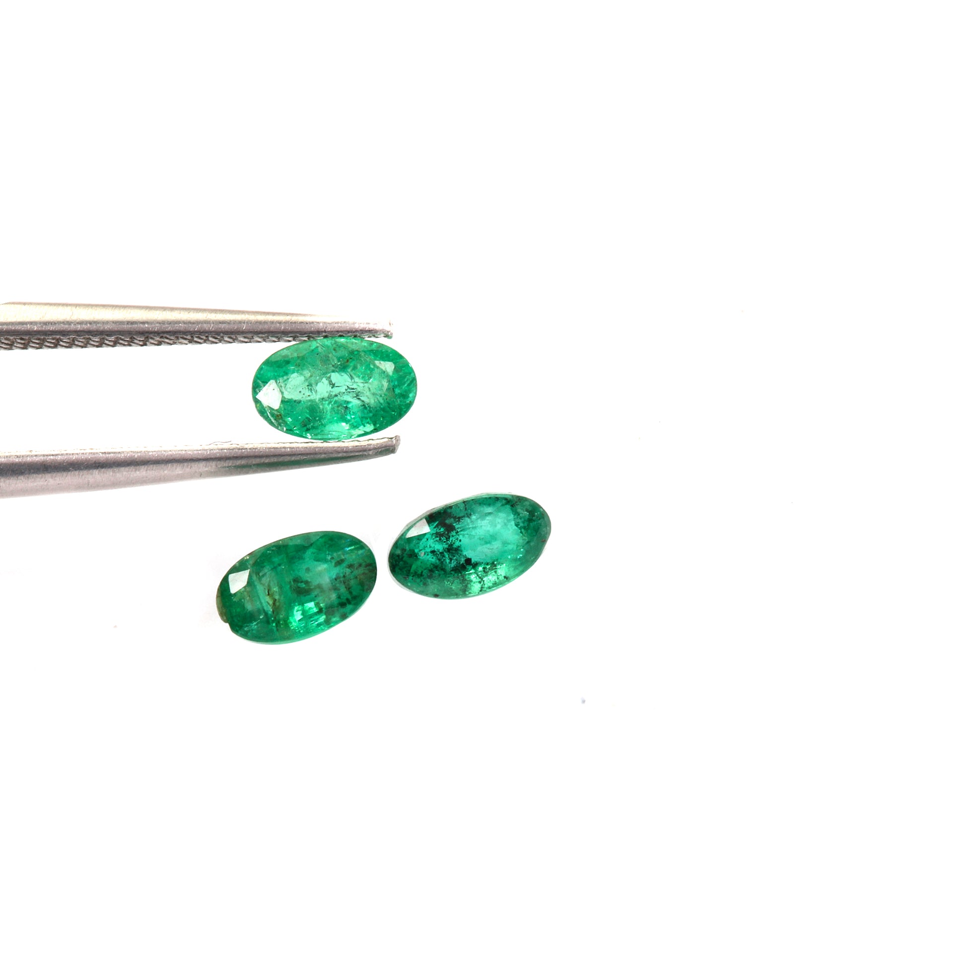 3Pc Lot Emerald (Oval 5x3mm) 0.45 Carats