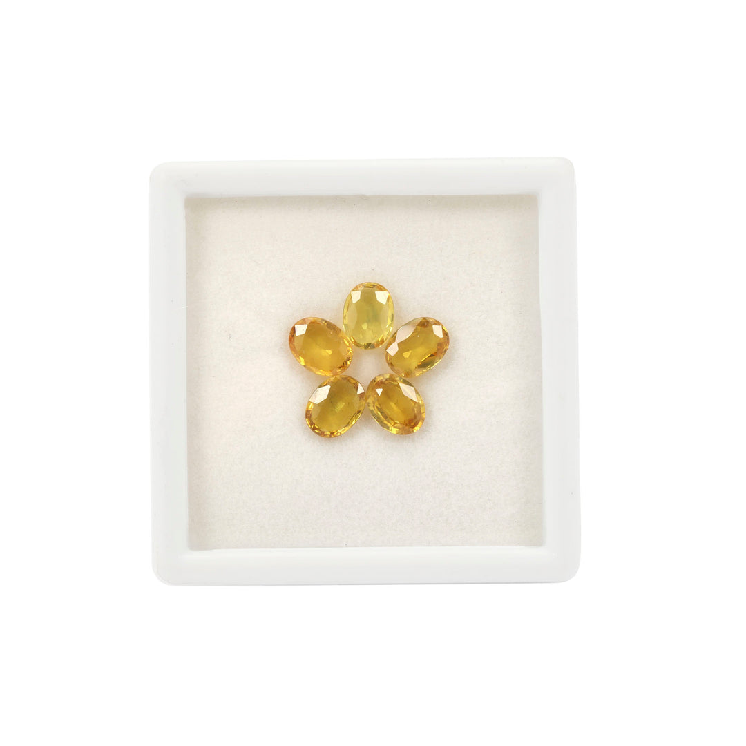 5.00 Cts. Yellow Sapphire (5 Pieces) Gemstone Set