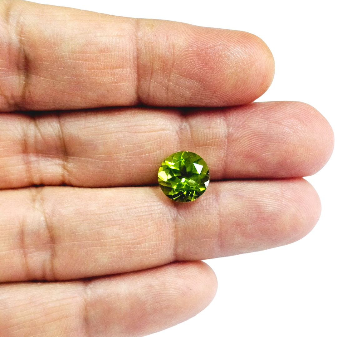 Certified Peridot Round 4.16 Carats