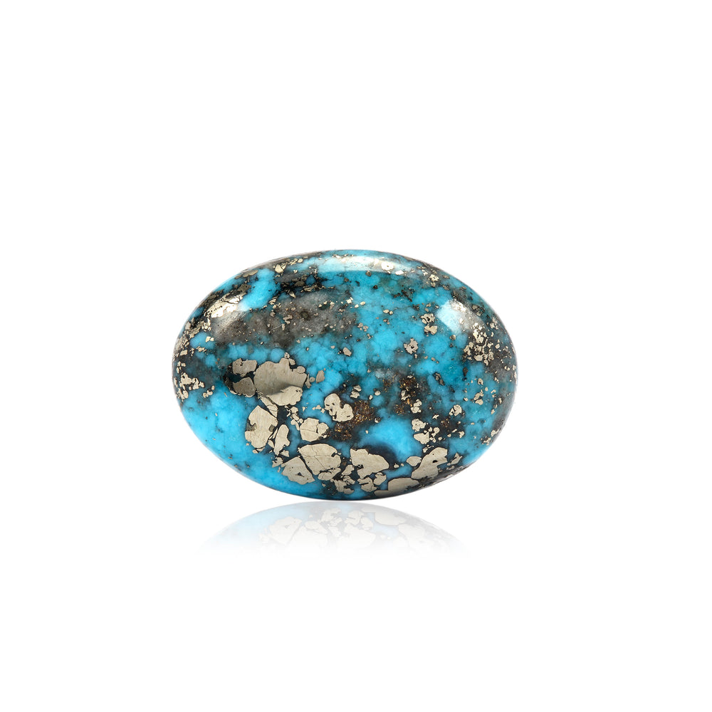 Certified Nishapuri Turquoise (Firoza) Oval 12.42Cts (13.66Ratti) JNZI50