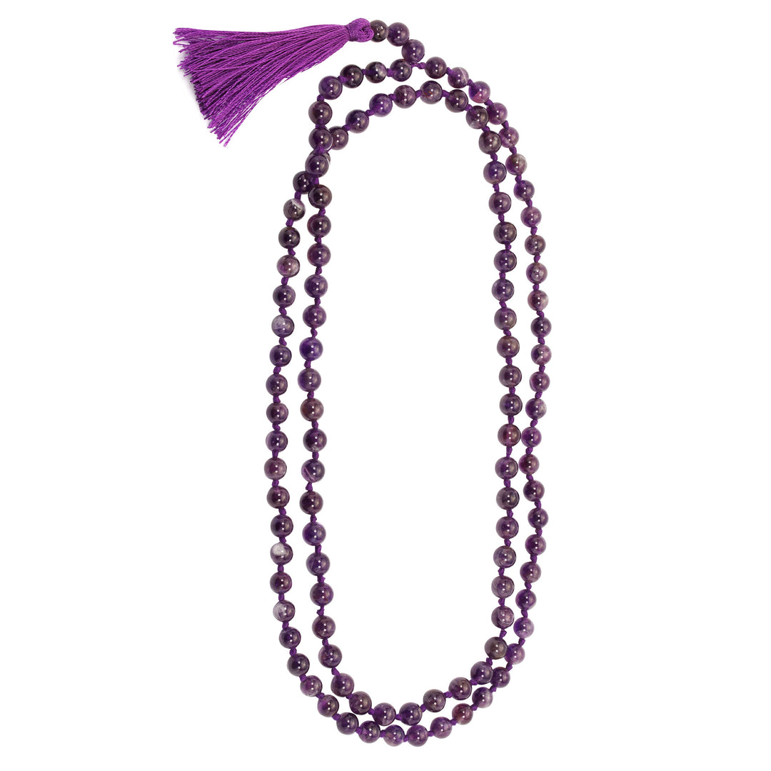 108 Beads Amethyst Jain Japa Mala
