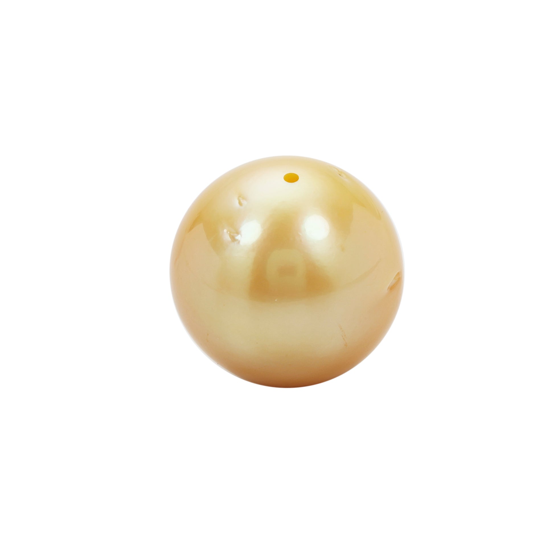 Certified Golden South Sea Pearl Full Drilled 14mm 22.93 Carats (Ratti 25.22)