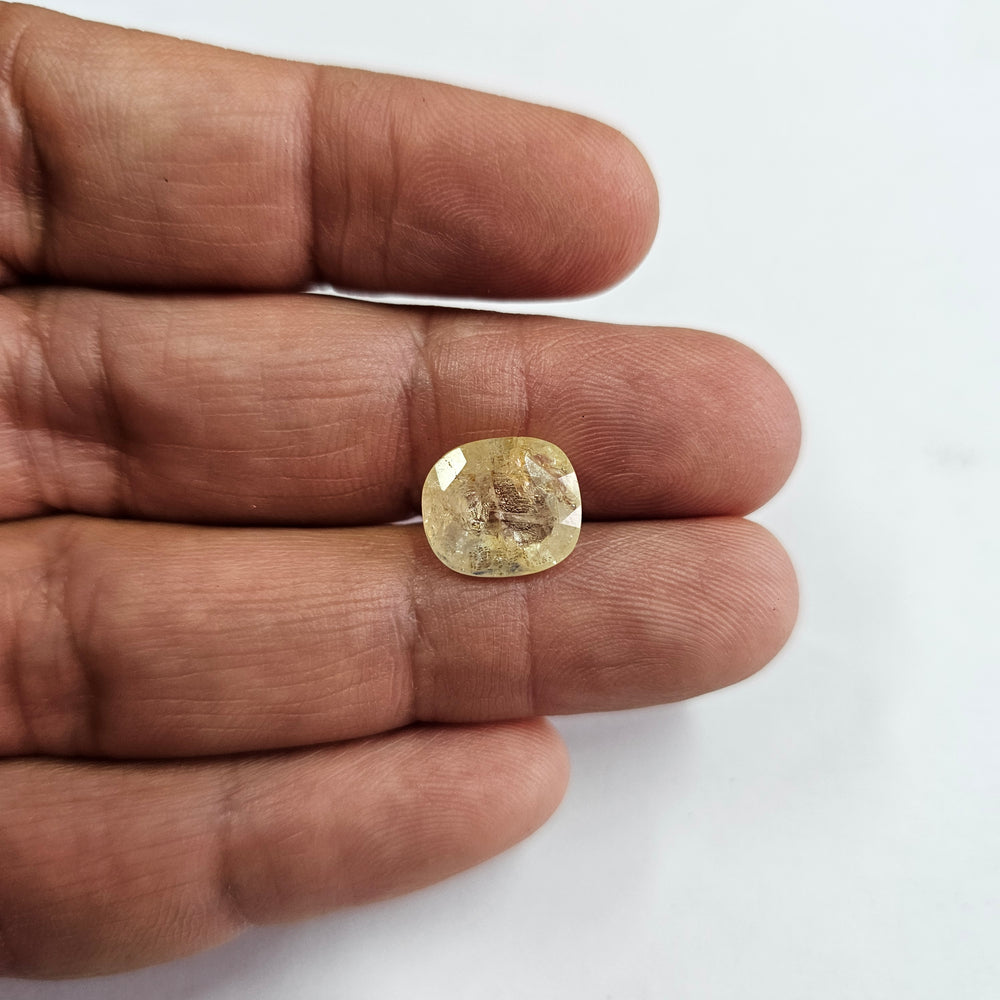 Certified Yellow Sapphire-7.13 Carats (7.84 Ratti) Sri Lanka (Ceylon), SKU:KDZI73