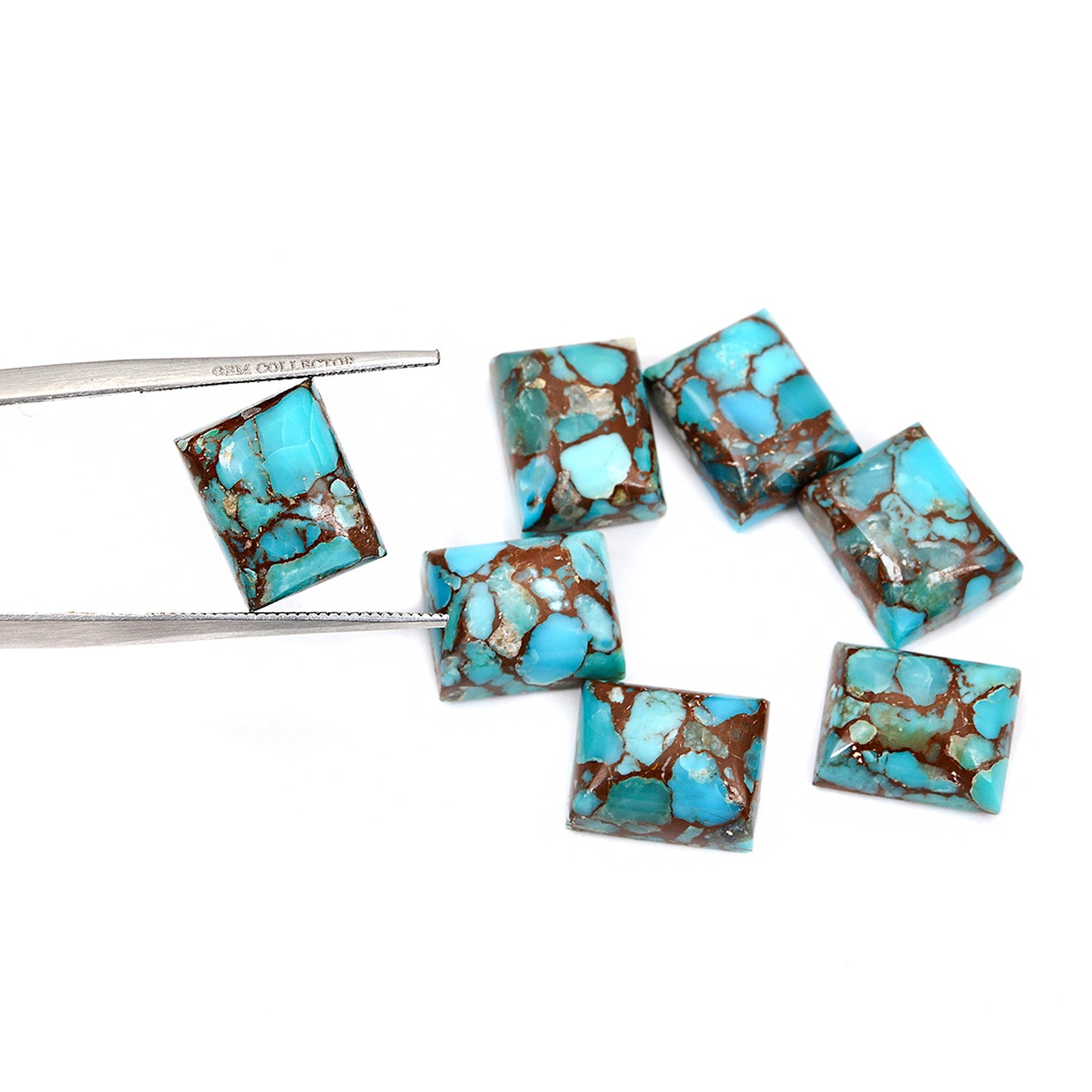 2Pc Lot Egyptian Turquoise 10x8mm 7.50 Carats